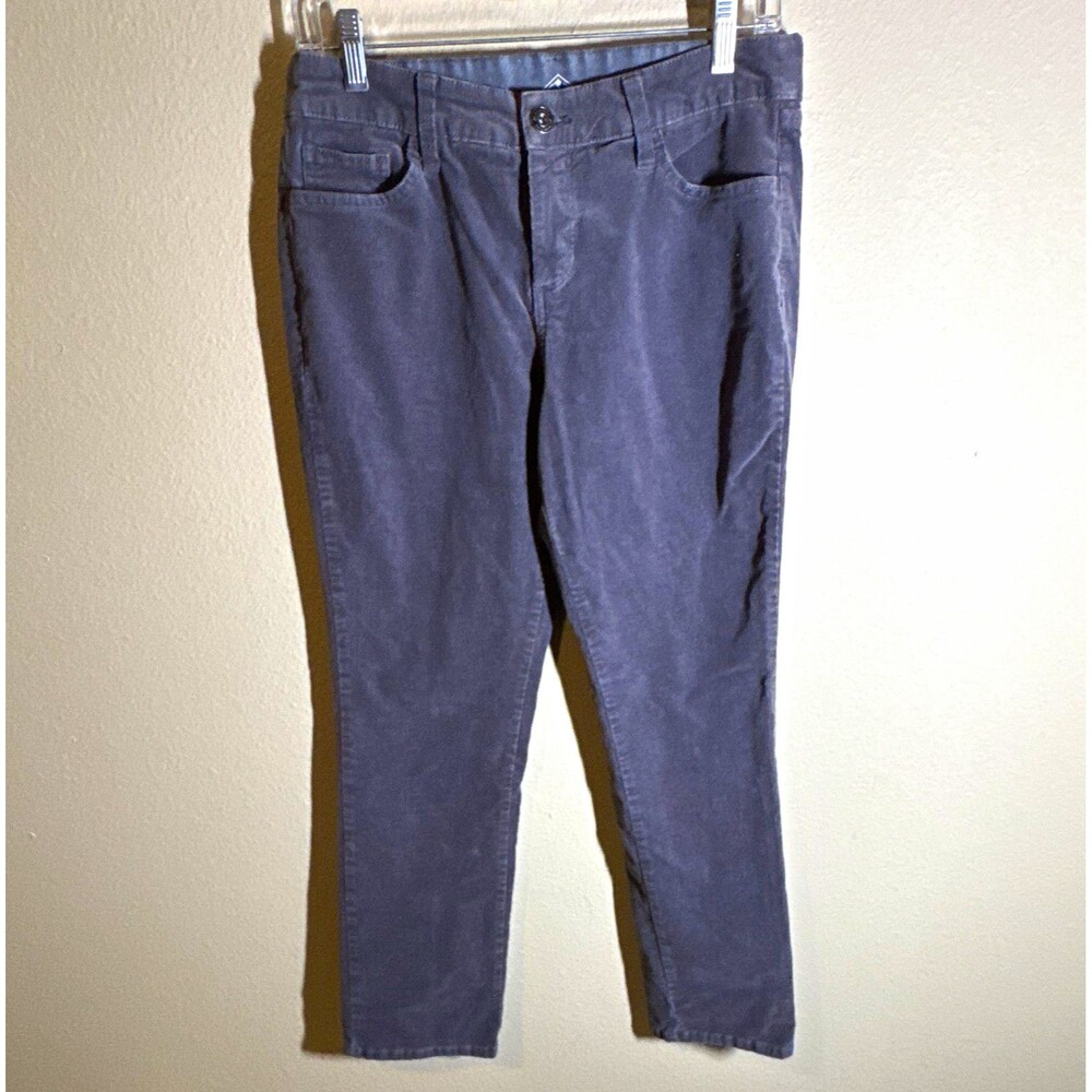 St. John's Bay Women’s Corduroy Skinny Pants Gray Petite 8P Stretch Pockets